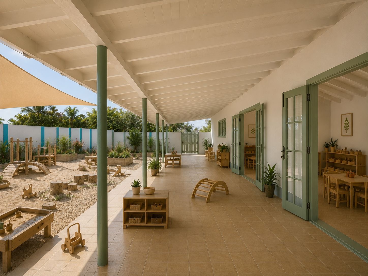 La veranda y el jardín de Kas di Nos